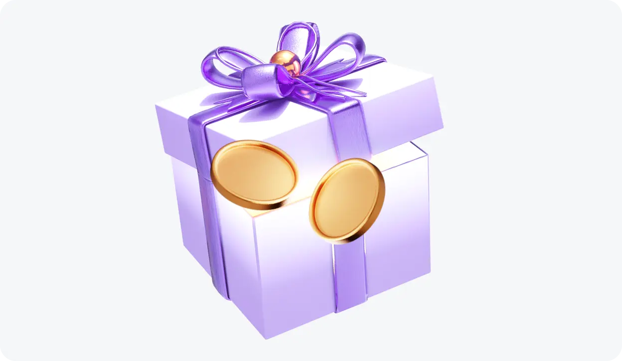 交易赠金礼盒与金币图标